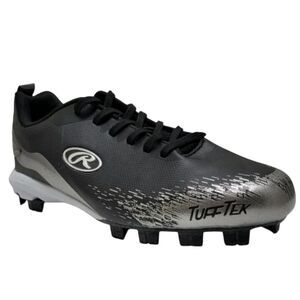 Rawlings Baseball Cleats Black/ Metallic Gray/Silver White Sz-7.5 Rawlings Men main image 3